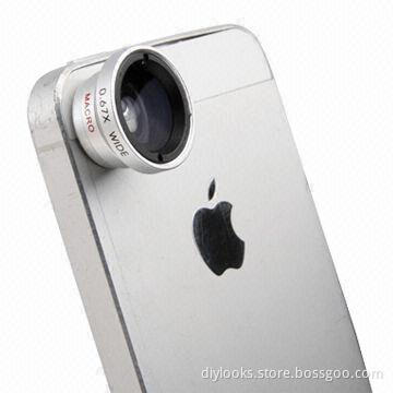 Magnetic 0.67x Wide Angle/Macro Lens for iPhone 4 4S and 5, Measures 15.8 x 6.5mm